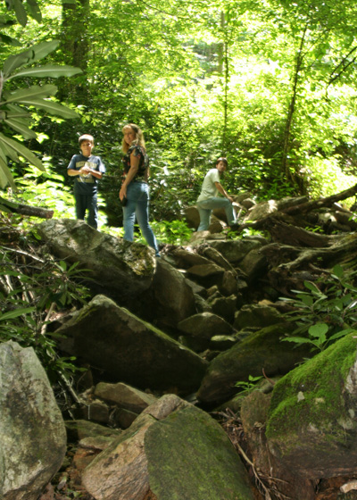 Hiking Above Falls